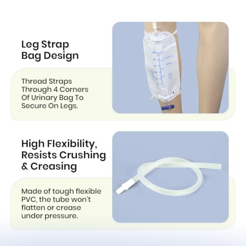 Image of HANNEA Wearable Urine Collector for Men - Soft Silicone Cup with Detachable 500ml Bag (XL)