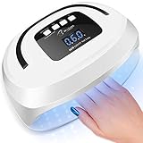 BESTOPE Nageltrockner Lampe 96W LED/UV LCD Display Nagellampe mit 4 Timer Einstellungen Professionelle Nail dryer für Shellac+Gel Nagellack，Fingernägel und Zehennägel
