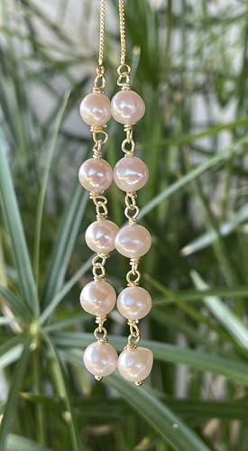 Boucles d'oreilles perles blanches hypoallergéniques en vermeil italien durable - 3