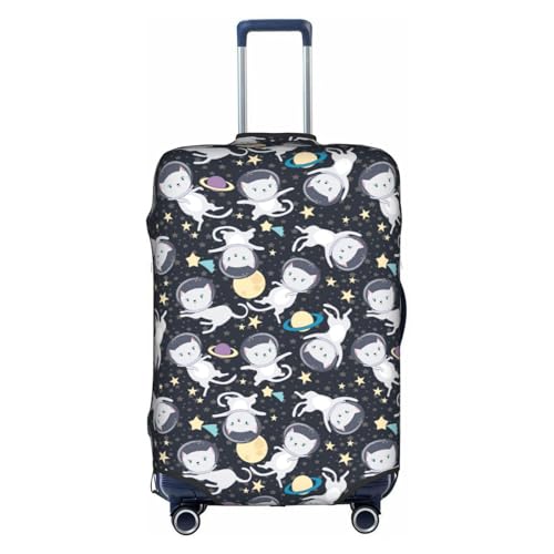 Housse de protection pour bagage anti-saleté taille M motif chat blanc
