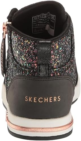 Skechers Girls Shoutouts 2.0-Glitter Steps Sneaker, Black/Rose Gold, 12.5 Little Kid | Image 2