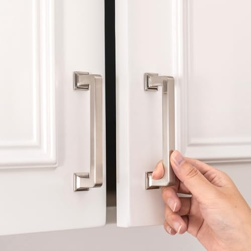 homdiy 20 Pack 3 Inch Brushed Nickel Cabinet Pulls, Solid Zinc Alloy