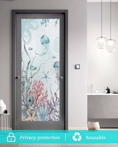 Vinilo decorativo para ventana, azul turquesa 29.5x78.7 in miniatura 5