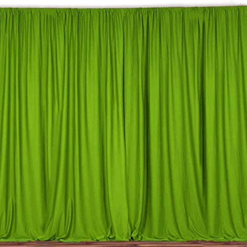 Photo 1 of AK TRADING CO. 10 feet x 8 feet Polyester Backdrop Drapes Curtains Panels with Rod Pockets - Wedding Ceremony Party Home Window Decorations - Light Green (DRAPE5X8-LTGREEN-2PACK)