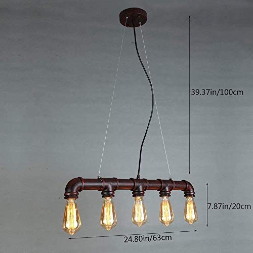 Lámpara colgante 5-luces restaurante para iluminar mesas de comedor 8