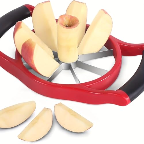 16-Slice Apple Corer Slicer - Stainless Steel Fruit Divider for Apples/Pears/Potatoes, Quick Manual Kitchen Tool, Dishwasher Safe - for Cooking Enthusiasts