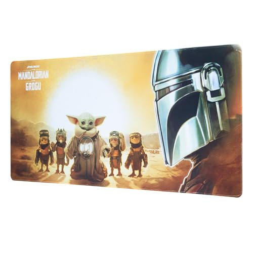 Grupo Erik - Tapis de Souris XXL Star Wars The Mandalorian & Grogu - Tapis de Bureau 80 x 35 cm