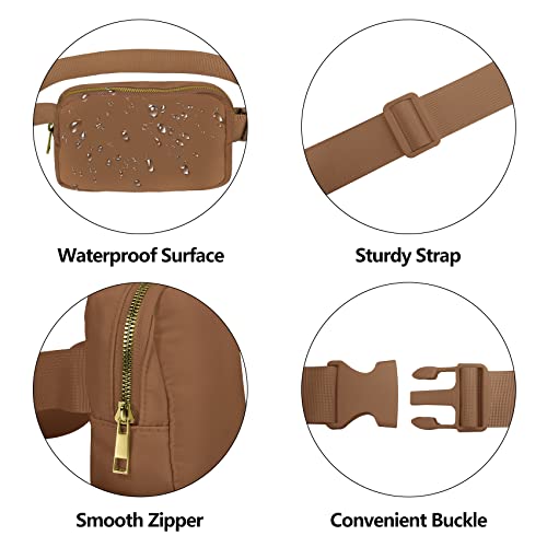 Image of VOROLO Fanny Pack For Women And Men Crossbody Bag Belt Bag Brown
