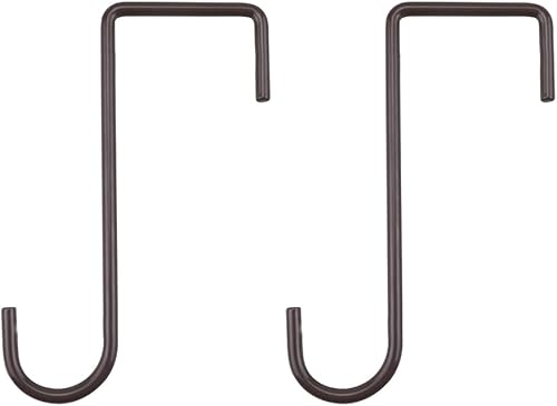 Paquete de 2 ganchos de vinilo para valla de 2 x 6 pulgadas, ganchos para valla de patio, ganchos de acero recubierto para colgar plantas, macetas,