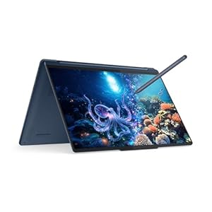 Lenovo Yoga 9i 2-in-1 Aura Edition Laptop with Intel Core Ultra 7 258V Processor, 14” 2.8K 1, 100 nits(HDR) OLED, Touchscreen Display, 32GB LPDDR5X-8533MT/s Memory, 1TB SSD, Wi-Fi 7, Pen, and Win 11 Pro
