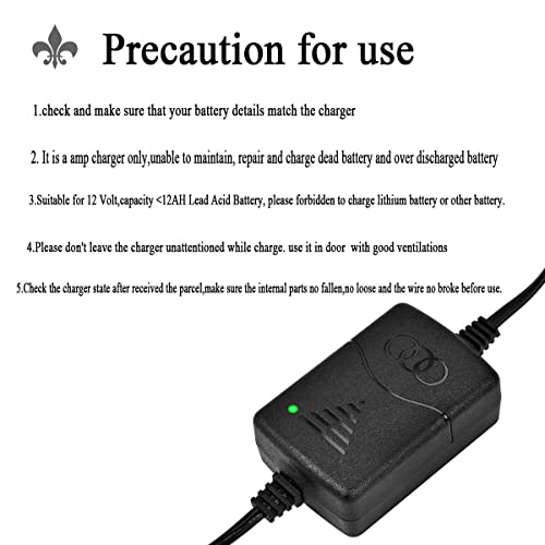 Etrogo Cargador de Batería para Coche, 12V 1300mA Cargador Inteligente Automático de Batería con Múltiples Protecciones para Vehículos,Moto Barca