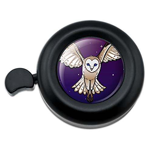 GRAPHICS & MORE Barn Owl Flying in Night Sky Bicycle Handlebar Bike Bell