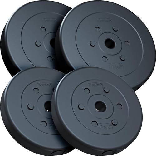 ScSPORTS® Hantelscheiben - Set, 15/25/30 kg, Ø 30/31mm, Zement,...