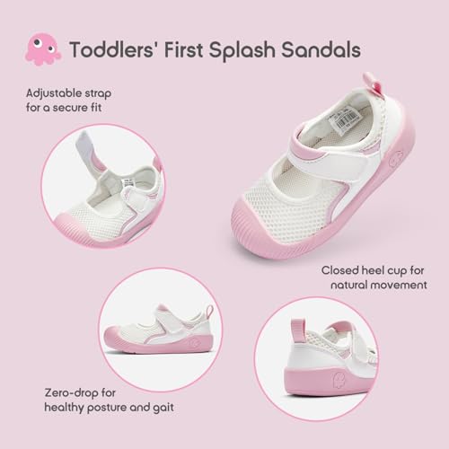 Image of Balabala Baby Toddler Walking Shoes Boys Girls Slip On Sandals Kids Water Shoes Barefoot Shoes Breathable Mesh Lightweight