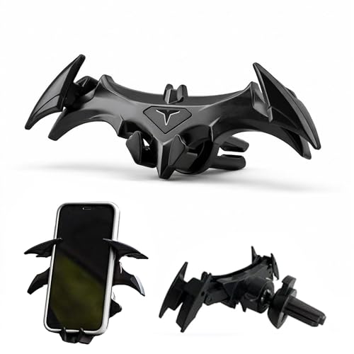 Image of Questsole Car Mobile Holder, Universal Air Vent Phone Mount for All Smartphones, 360 Rotation, Strong Grip, Futuristic Bat-Wing Design - Jet Black