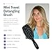 Gimme Hair Brush - Mini Travel Detangler Brush for Thick Hair with Anti-Static, Heat-Resistant & Flexible Nylon Bristles - Hair Tools for Women, Teens & Girls, Black