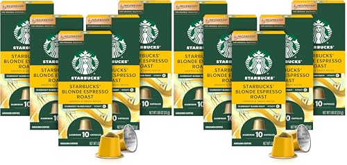 Image of Starbucks by Nespresso Original Line Blonde Roast Espresso, 10 Count (Pack of 10)