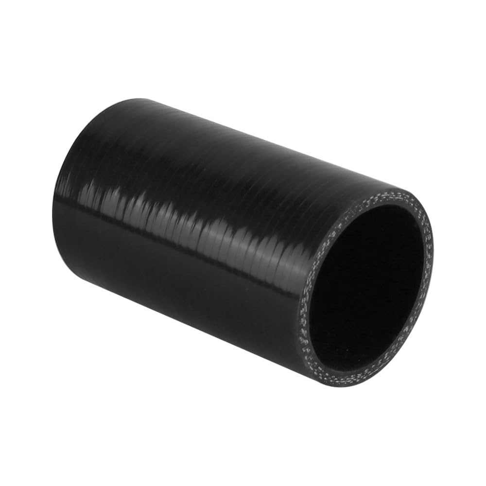 Muiltvoe 50mm Car Universal turbo High Performance 4-Ply Straight Silicone Hose Coupler Intercooler Tube radiator hoses Black