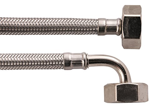 Sanitop-Wingenroth 17216 5 Device Connection Inlet Hose for Washing Machines and dishwashers 1/2 x 2000 mm, stainlesssteel