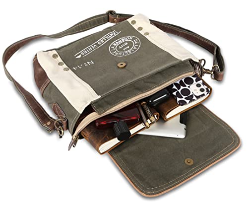 Bolso bandolera grande de lona reciclada para mujer miniatura 2