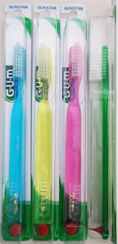 GUM 411 Classic Toothbrush Full - Soft - with Stimulator (6 Pack)