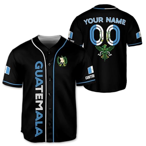 Personalized Guatemala Baseball Jersey Men, Guatemala Jersey Men, Guatemala Soccer Guatemala Jersey Baseball miniatura 1
