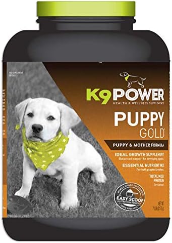 K9 Power - Puppy Gold, Nutritional Supplement for Growing Puppies & Nursing Mothers, Essential Nutrients for Healthy Development 7lbs