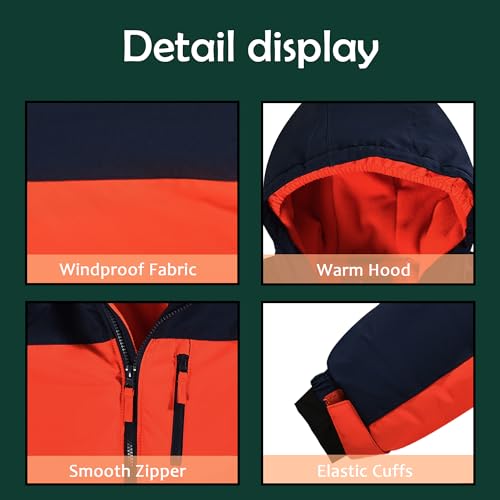 COZY Boys Snowsuit Hooded Water-repellent Ski Suit Windproof Winter Suit4