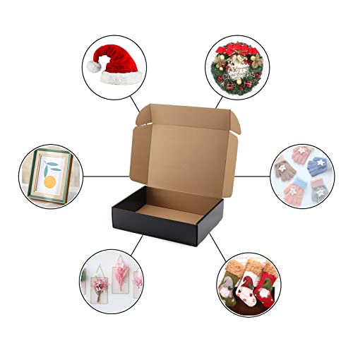 Hoikwo Medium Shipping Boxes For Mailing Shipping Packaging, Corrugated Cardboard Boxes For Packaging Small Business, (Black, 12X9X3-20 Pack) #TOP3