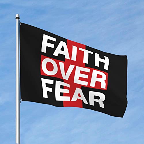 Drapeau Bible Faith Over Fear COTECI grand format 152x244 cm pour jardin