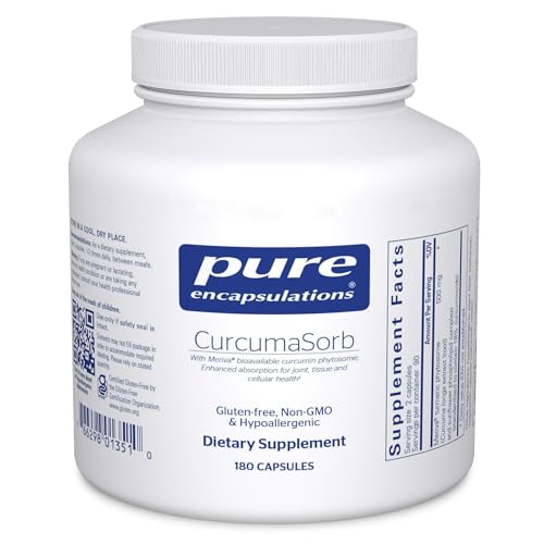 Pure Encapsulations CurcumaSorb 180s - Meriva Curcumin Phytosome - Supports Joint Health* - Gluten Free & Non-GMO - 180 Capsules