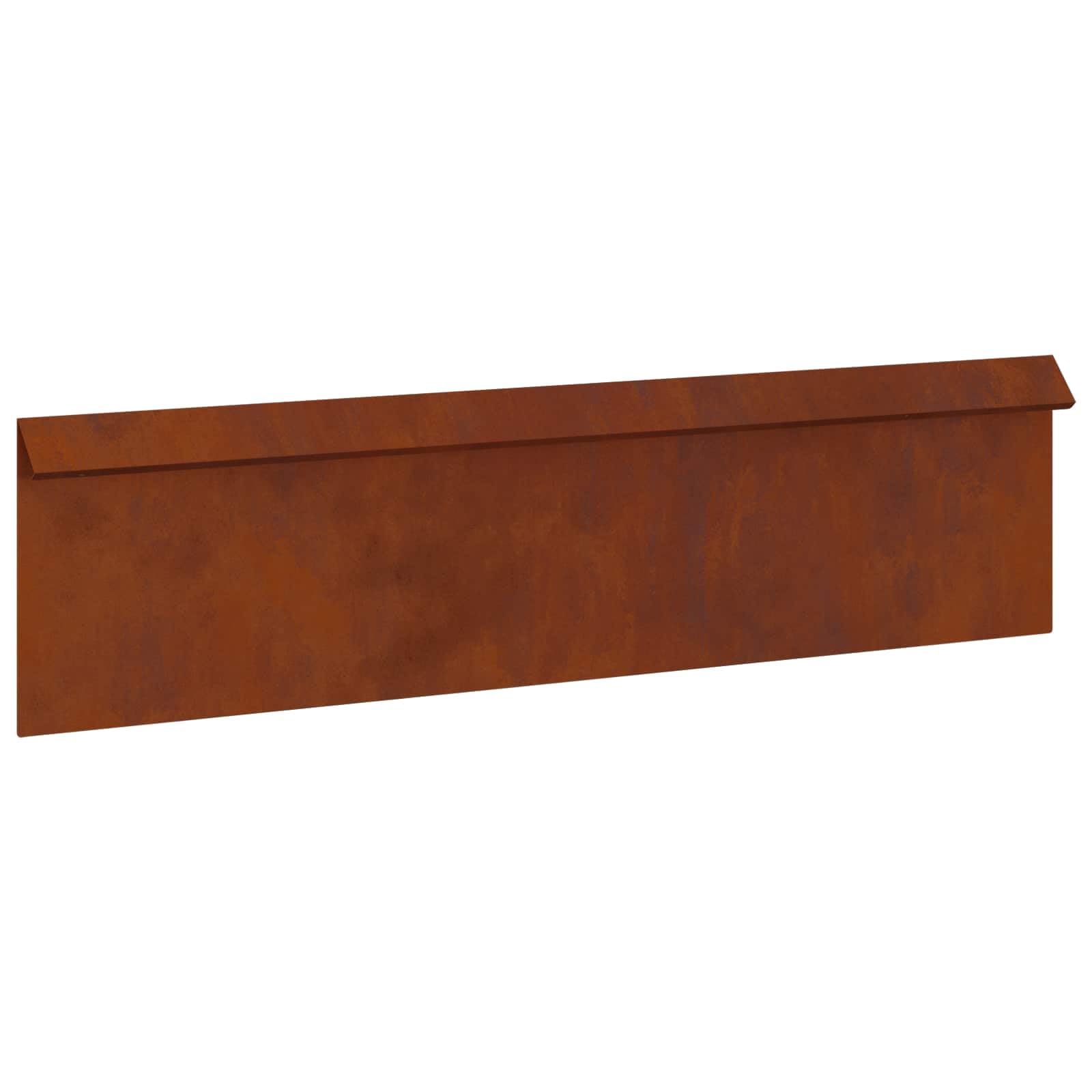 Schneckenzaun 4 pcs Wetterfeststahl 100 x 3,5 x 25 cm Schneckenbarriere Rostig