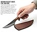 SZCO Full Tang Hunting Knife 4.75 Inch - Slim Camping Knife with Burlwood Handle, Stainless Steel Drop Point Blade & Sheath - Brown Pocket Knife for Hunting, Cutting & Outdoor uses - Knives for Men