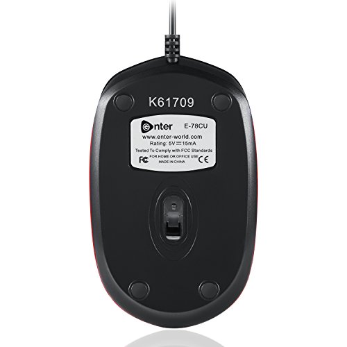 Image of Enter USB Optical 800dpi Wired Wheel Mouse E-78CU (UPV Sales)