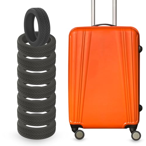 Luggage Wheel Covers for Suitcase and Office Chairs with Wheels Covers Silicone Smooth Pulling Protecection - 8 Piece