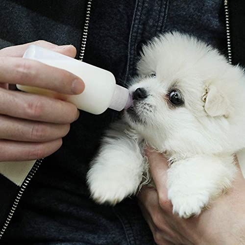 onebarleycorn Aufzuchtflasche Katze, Welpenmilch für Hunde Katzenaufzuchtmilch Katzenmilch Kitten Nursing Bottle Welpen Flasche Neugeborene Pet Kleine Hunde Welpen Katze Milch Fläschchen Milch(60ml)