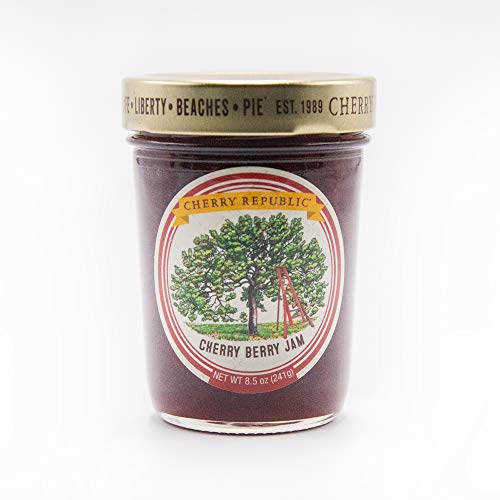Cherry Republic Cherry Berry Jam - Generous Chunks of Michigan Tart Cherries - 9 oz Jar