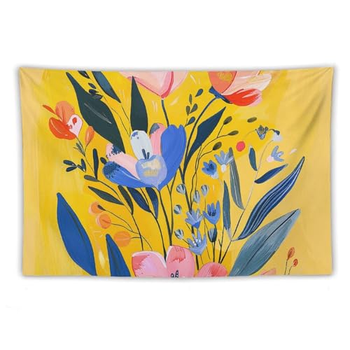 Tapisserie murale pour masquer un mur nu avec une décoration esthétique bleue 228 cm