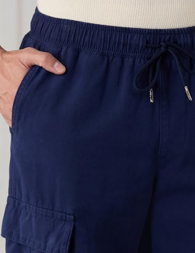 Image of Amazon Brand - Symbol Men's Regular Fit Cargo Trouser (Elasticated Waistband | 100% Cotton | Pants)