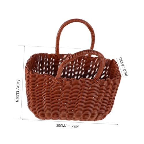 BESTYASH Stylish Woven Tote Bag for Women Lightweight Picnic Beach Handbag Versatile Design for Shopping Outdoor Use Plastic Material Unique Chic Look2
