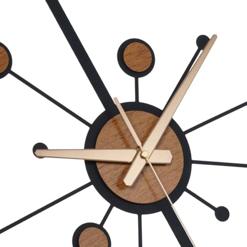 Image of Stylish Metal Wall Clock for Living Room, Bedroom, Office, Kitchen, Home and Hall | Antique Fancy Big Size Modern Wall Watch for Home Decor (Style-37, 50 CM)