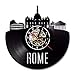 Produktbild TIANZly Hollow Rome City Handmade Vinyl Record Clock Bedroom Wall Decor Black Creative Hanging Art Led Clock Antique Home Decor