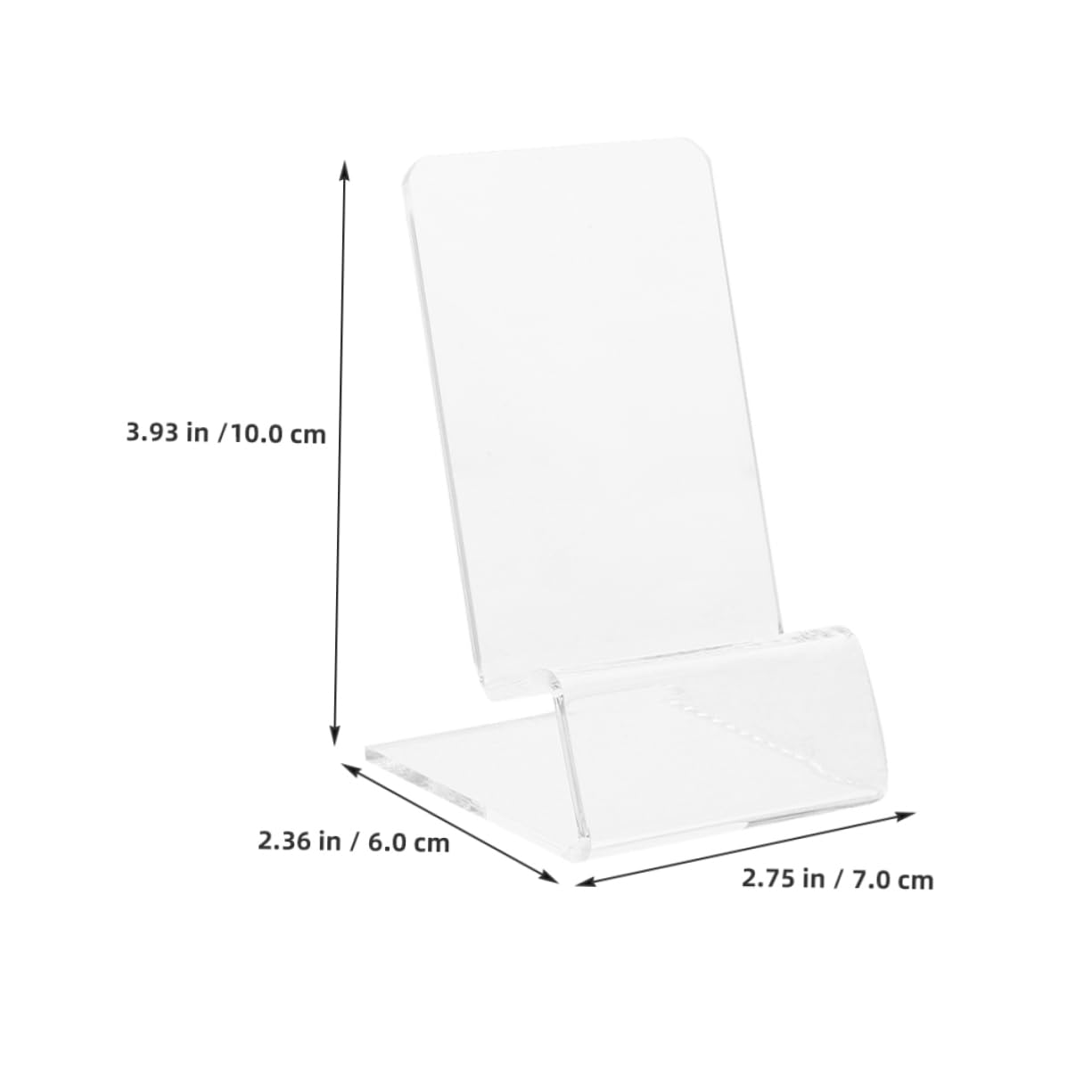 Mikikit 15pezzi Supporto da Scrivania per Cellular Acrilico Trasparente Ripiano Espositivo per Smartphone e Tablet Stabile e Compatto per Uso Domestico Ufficio