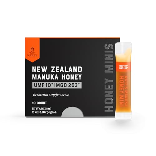 Nate's Manuka Honey Minis - 10 count Single-serve, Pure Manuka