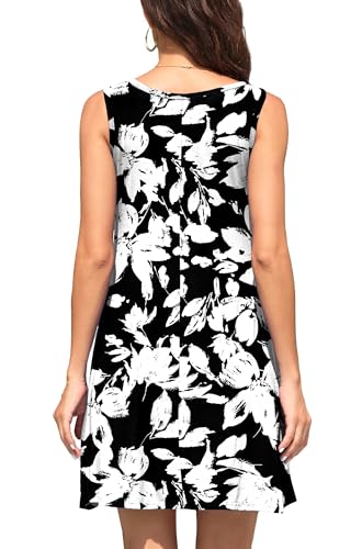 Image of WEACZZY Women Summer Casual Swing T Shirt Dresses Beach Cover up Loose Dress