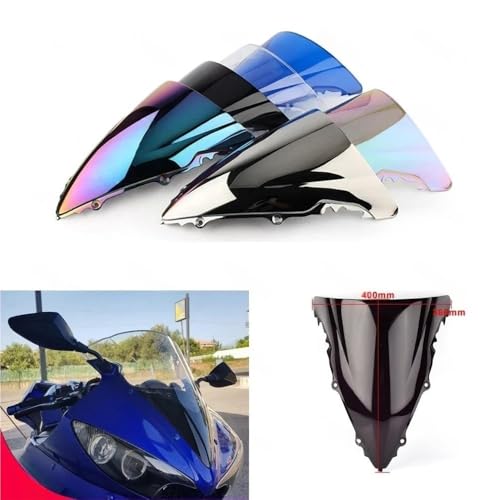 Bulle moto double courbure pour YZF R6 2003-2005 déflecteur vent noir - 3