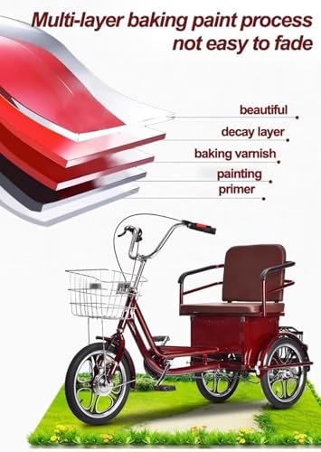 Triciclo para Adultos con Asiento de Espuma y Canasta miniatura 3