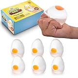 IPIDIPI TOYS Funky Egg Splat Ball Squishy – Clear Egg Yolk Fun Squeeze, Yolk Balls for Kids, Goodie Bag Stuffers, Fun Fidget Toy, Birthday Party Favors – Pack of 6