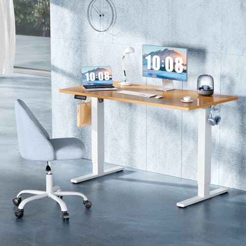 image for DUMOS 55 Inch Electric Standing Desk Height Adjustable, Sit to Stand C