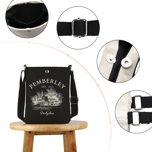 VAMSII Pride Inspired Crossbody Bag Pemberley Est.1813 Derbyshire Gift For Bookworm2